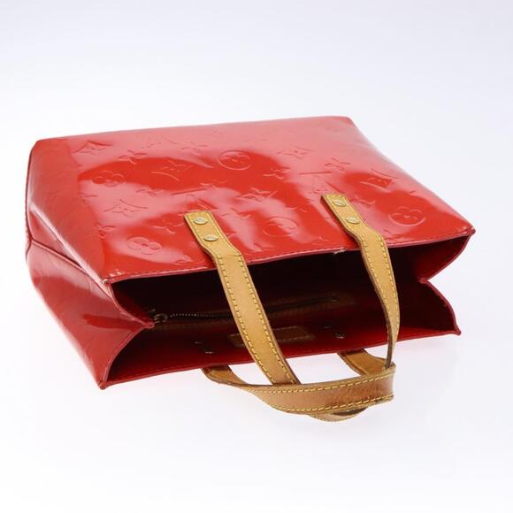 LOUIS VUITTON Monogram Vernis Reade PM Hand Bag Red Rouge M91088 - Picture 6 of 12